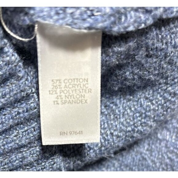 J. Jill Women’s Sweater Sz M V Neck‎ Blue Pullover Casual Tunic - Picture 3 of 4